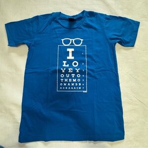 Me and U  I Love You Eye Chart Graphic T-Shirt SZ Medium